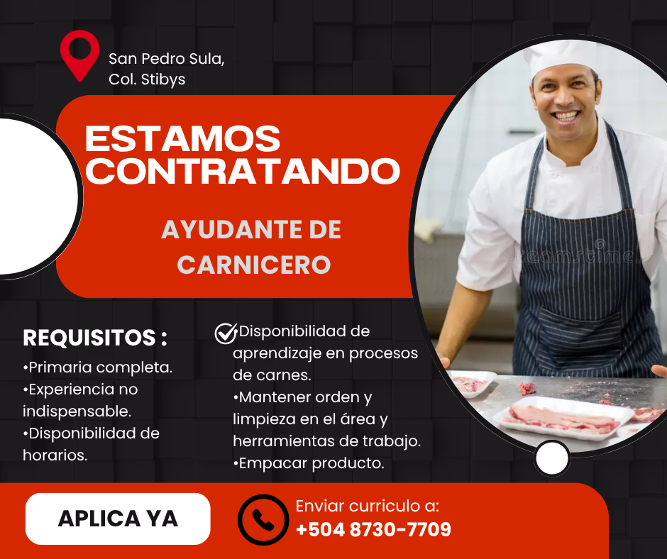 Ayudante de Carnicero - San Pedro Sula